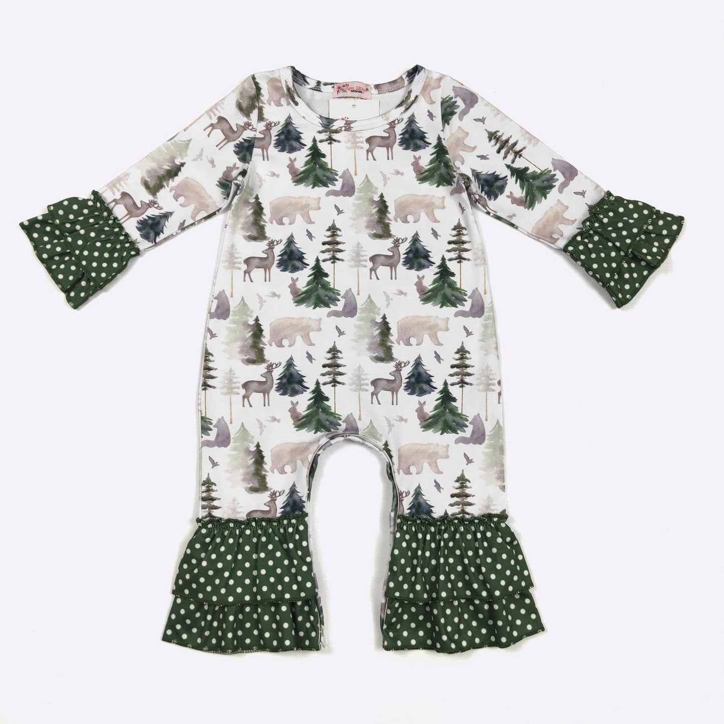 Clover Cottage - Emerald Woodland Baby Romper