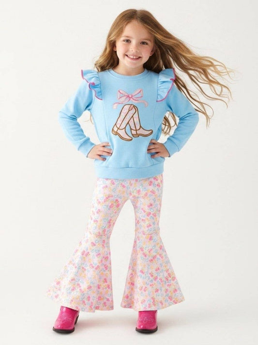 The Hair Bow Company - Boots and Bows Western Bell Bottom Set