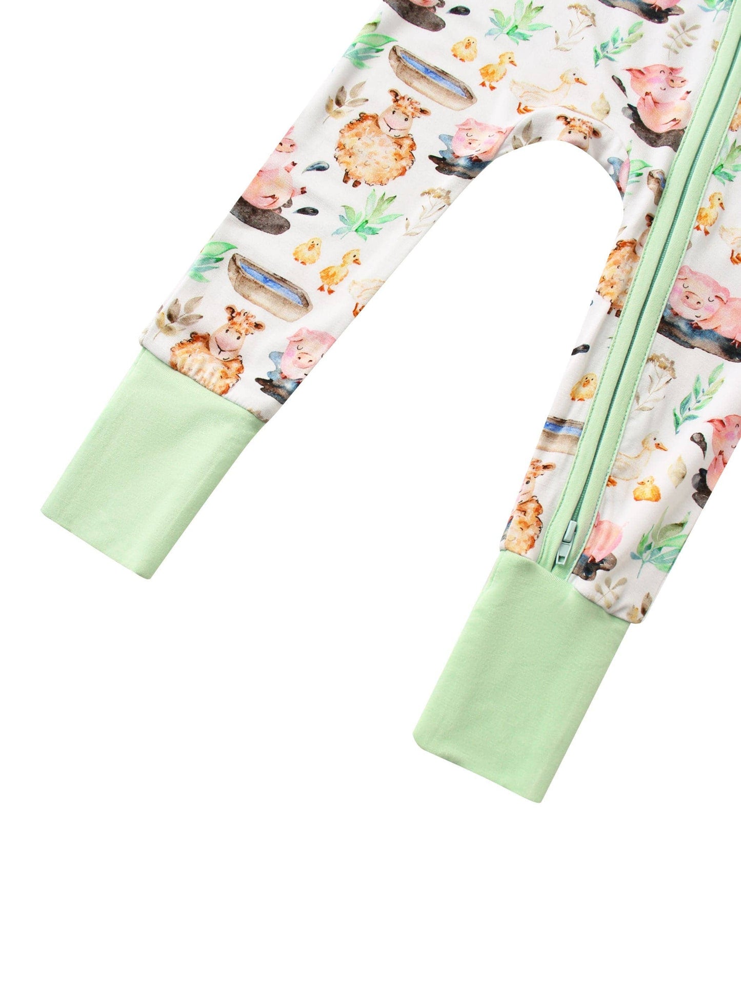 Charlie's Project Kids - Posh TOT Farmyard Fun Bamboo Baby Convertible Zippy Romper