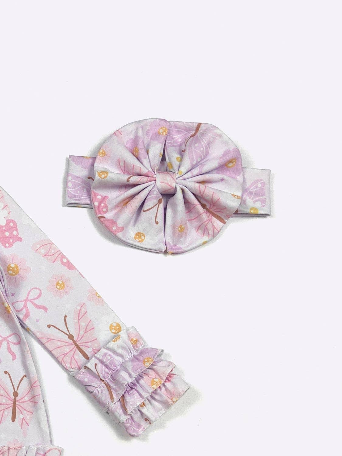 Bow Butterfly Daisy Baby Gown