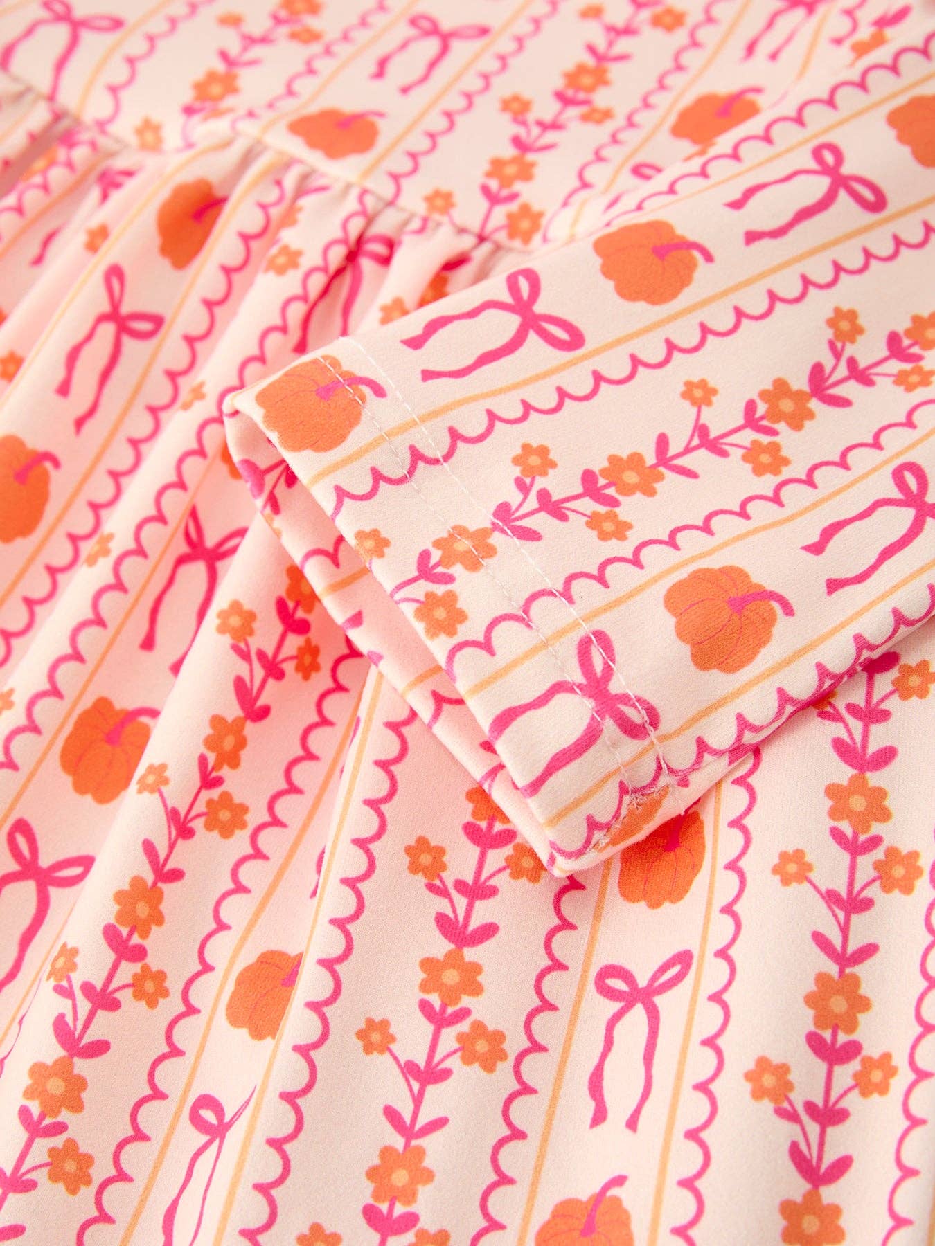 Rylee Faith Designs - Halloween Thanksgiving Pumpkin Bow Pocket Girls Dress