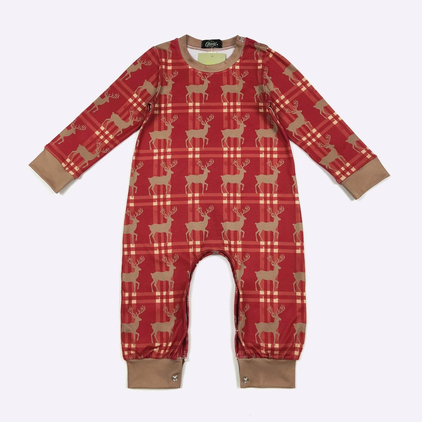 Clover Cottage - Tartan Deer Boy Romper