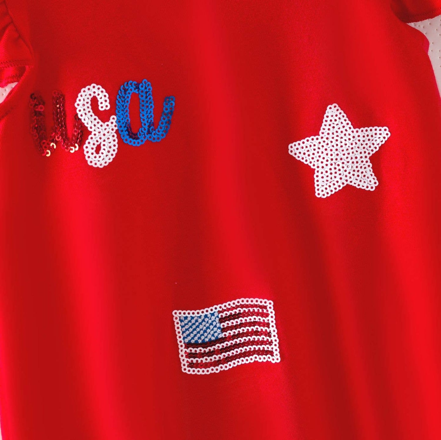 Clover Cottage - Sparkle USA Sequin Baby Romper