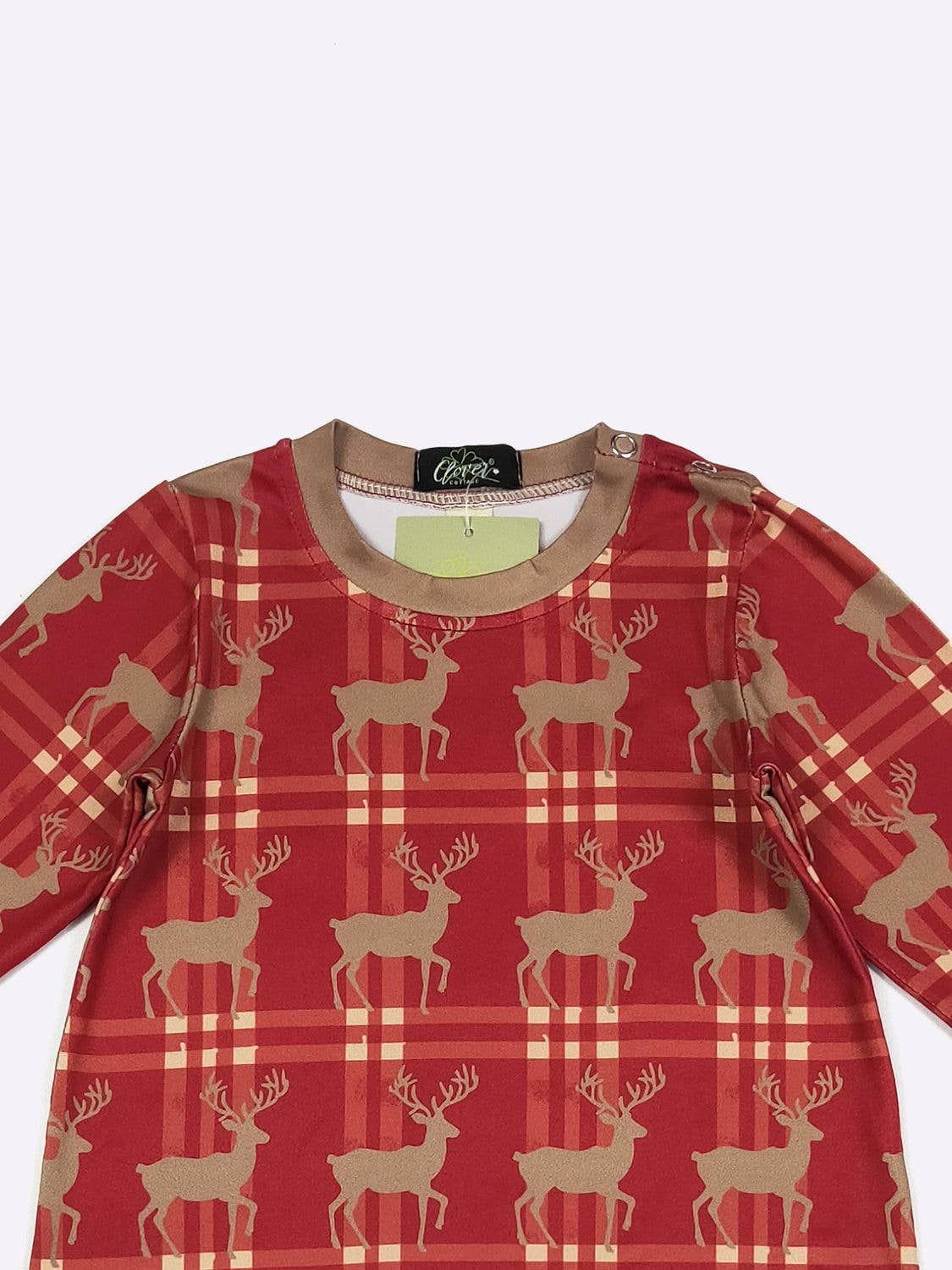 Clover Cottage - Tartan Deer Boy Romper