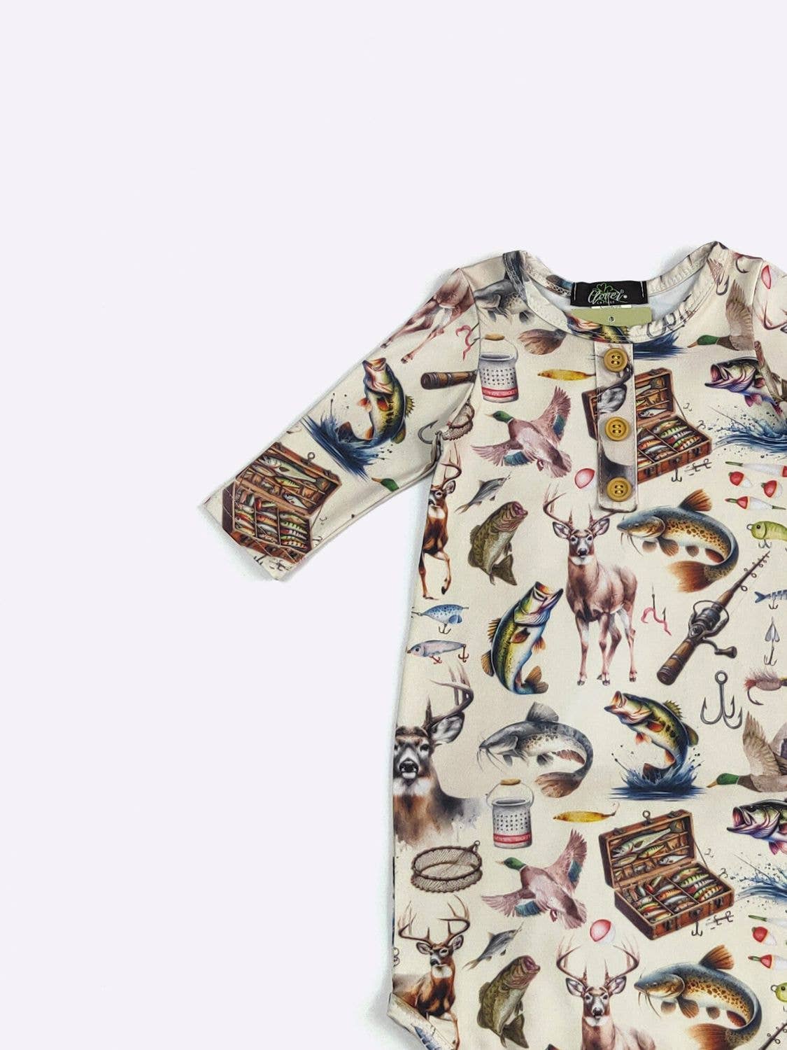 Hunt & Fish Baby Knotted Gown