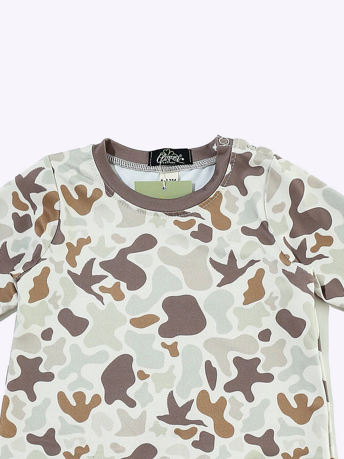LS Muted Camo Boy Romper