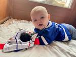 Baby Jack and Company - Hockey Puck Baby Learning Lovey Tag Stroller Toy 10" x 10"