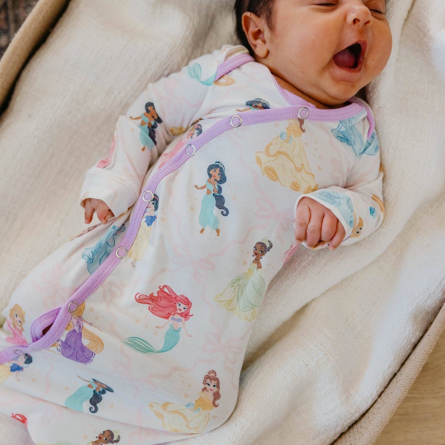 Copper Pearl - Newborn Knotted Gown - Disney Princess
