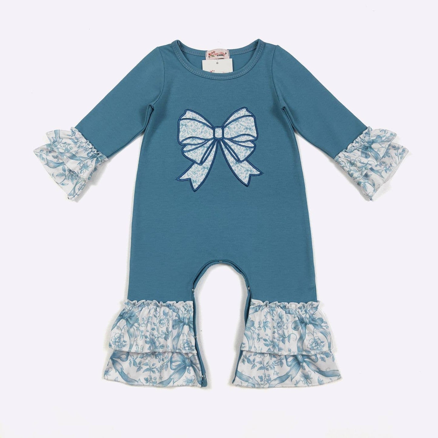 Clover Cottage - Bow Belle Baby Romper - Embroidery
