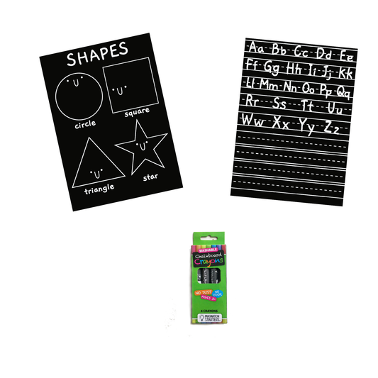 Imagination Starters - Reusable Coloring MiniMats Letters & Shapes Kit