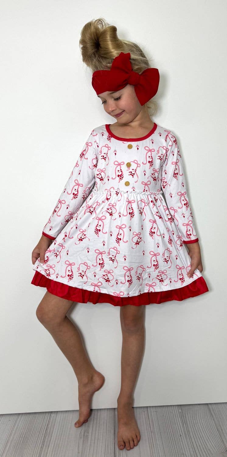 Ribbon Santa Girls Dress