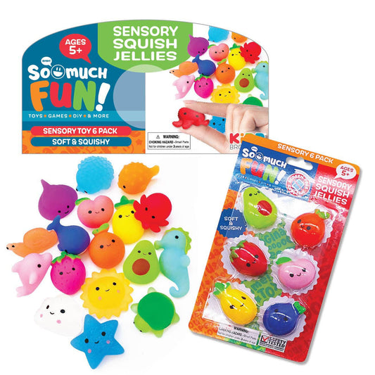Novelty Brands - So Much Fun! Sensory Squish Jellies 6 Pieces - 12/Pack