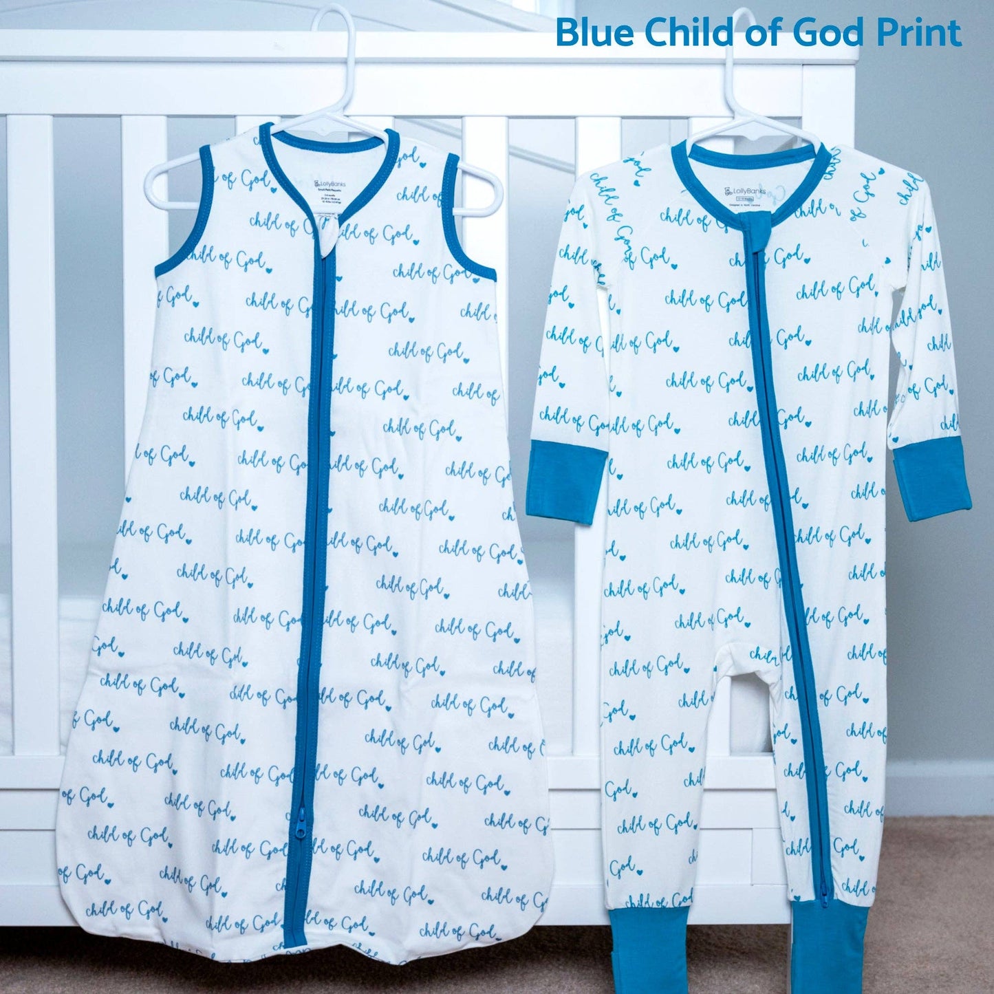 Child of God - Blue Zipper One Piece Pajama