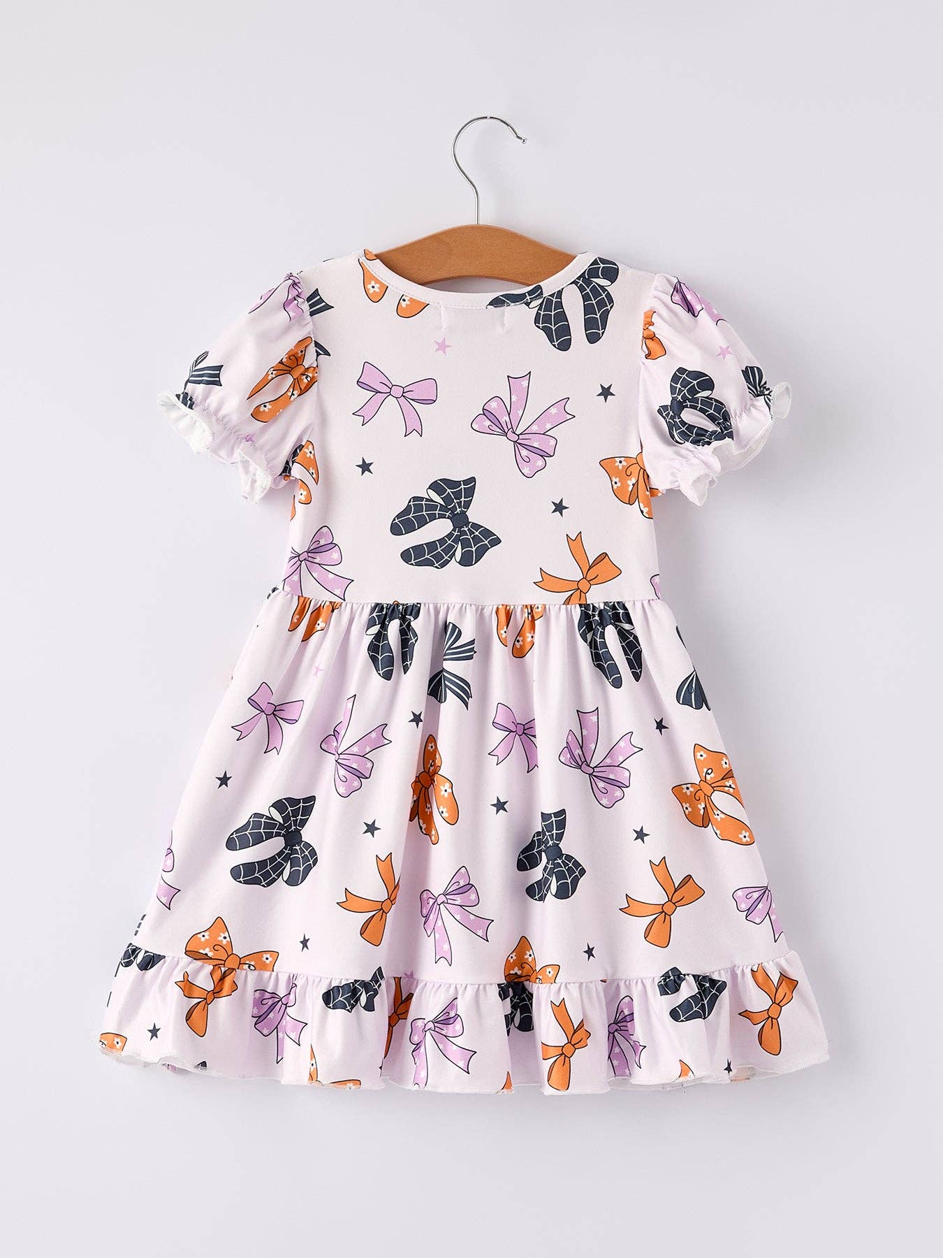 Rylee Faith Designs - Halloween Bow Print Cute Girls Dress