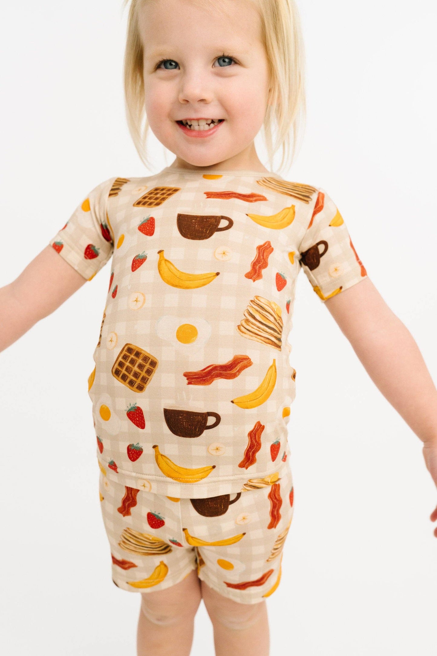 Little One Shop - Breakfast Club Bamboo Short Set