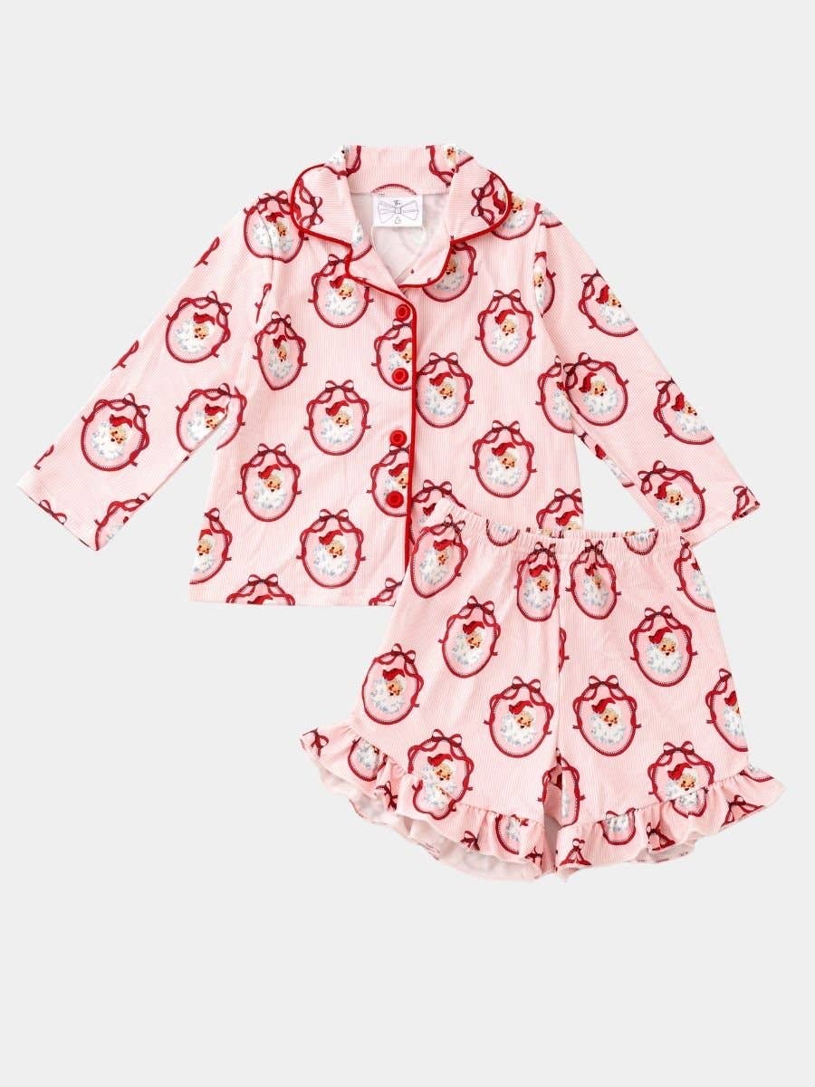 Vintage Santa Christmas Mommy & Me Pajama Set