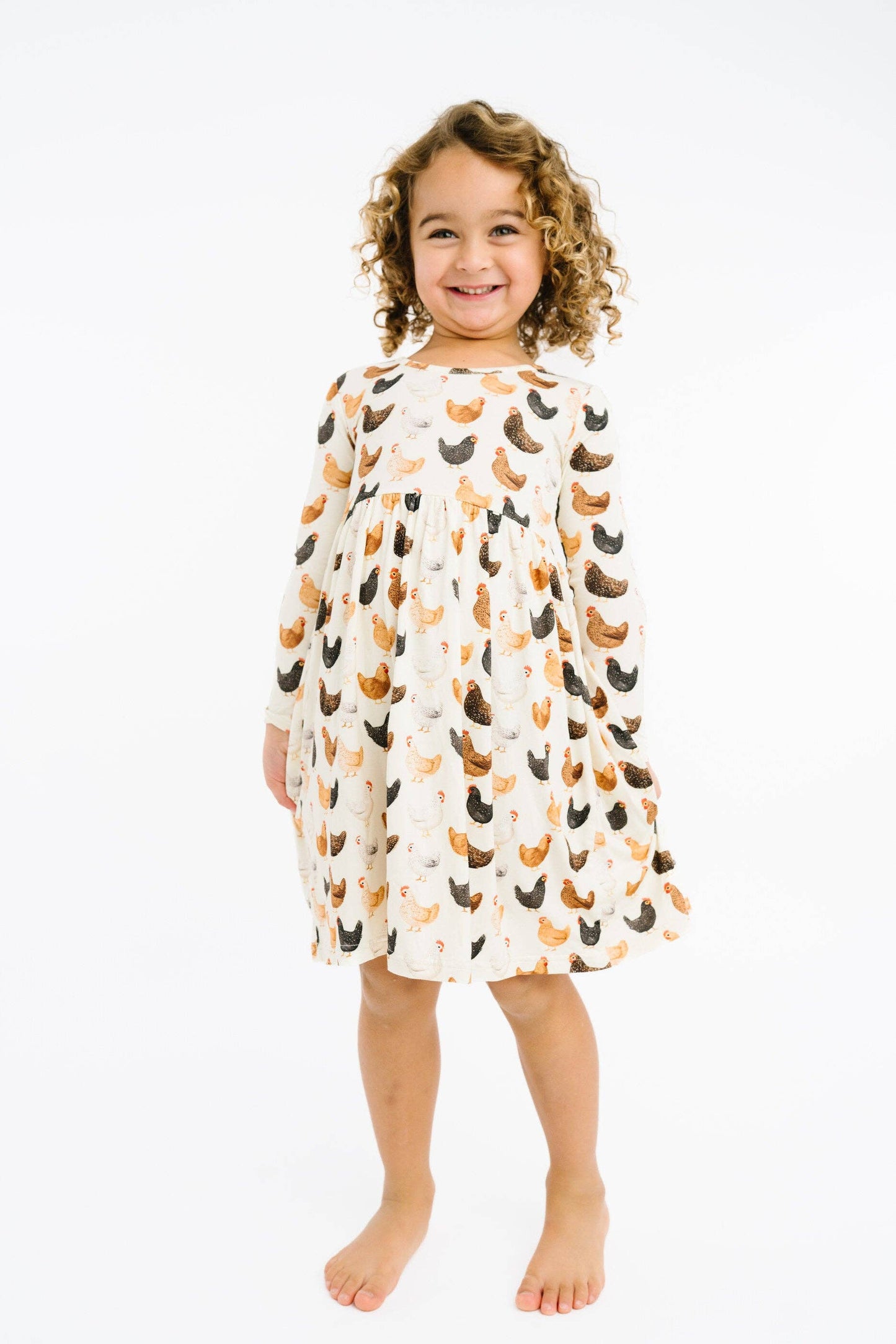 Little One Shop - Backyard Chickens Bamboo Dress