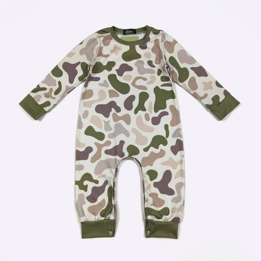 Clover Cottage - Outdoor Camo Boy Romper