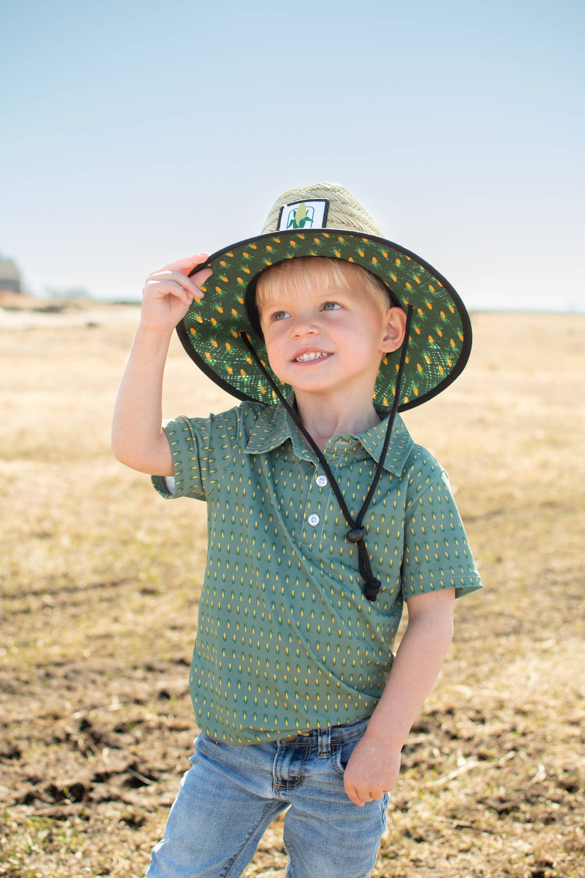 American Farm Company - Retro Corn 'Thank a Farmer' Kids Straw Hat