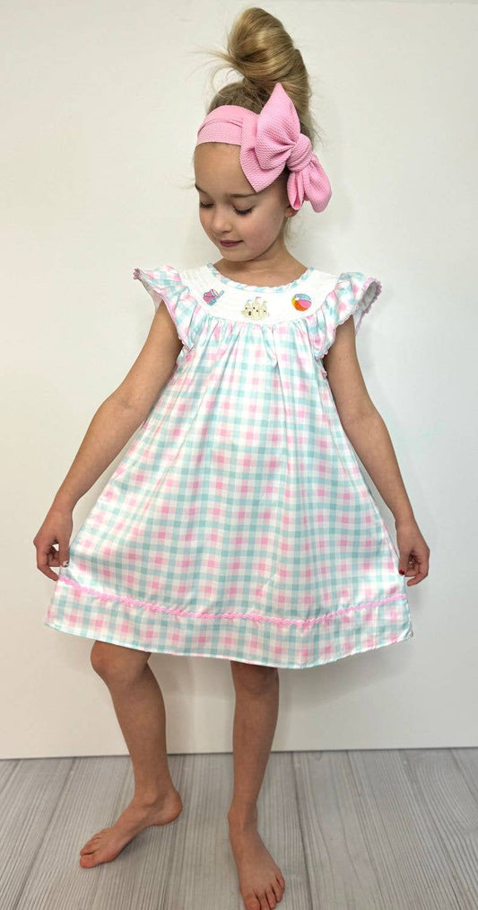 Clover Cottage - Beach Smocked Girls Dress