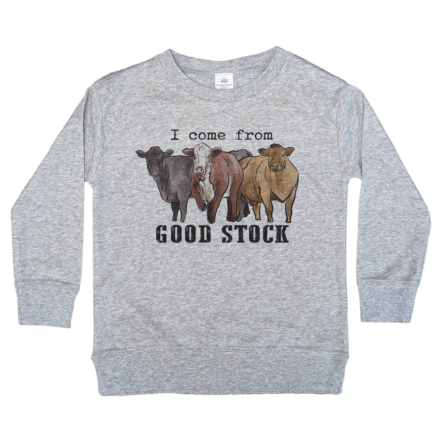 Good stock Cow Long Sleeve Country Western Kid Clothing