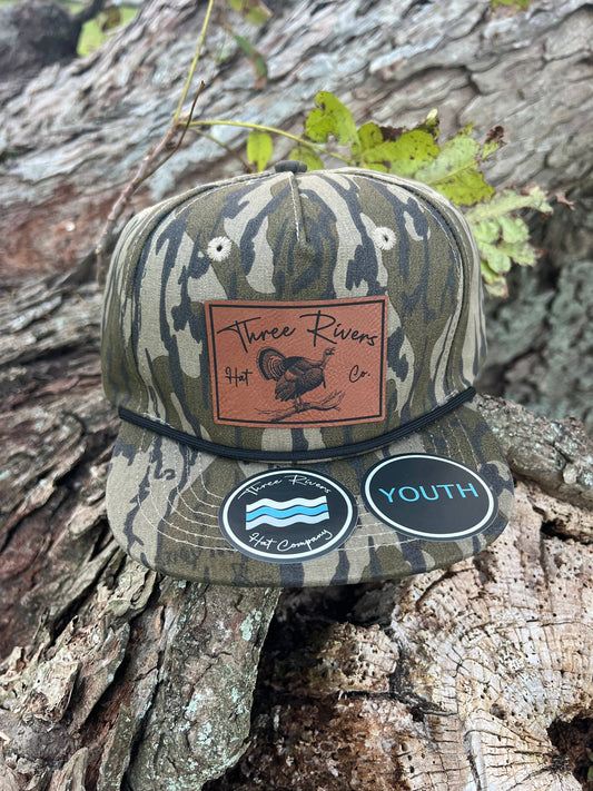 Three Rivers Hat Co. - YOUTH/KIDS - Gobbler on the Roost - Camo Rope Hat - Lost Hat Co.