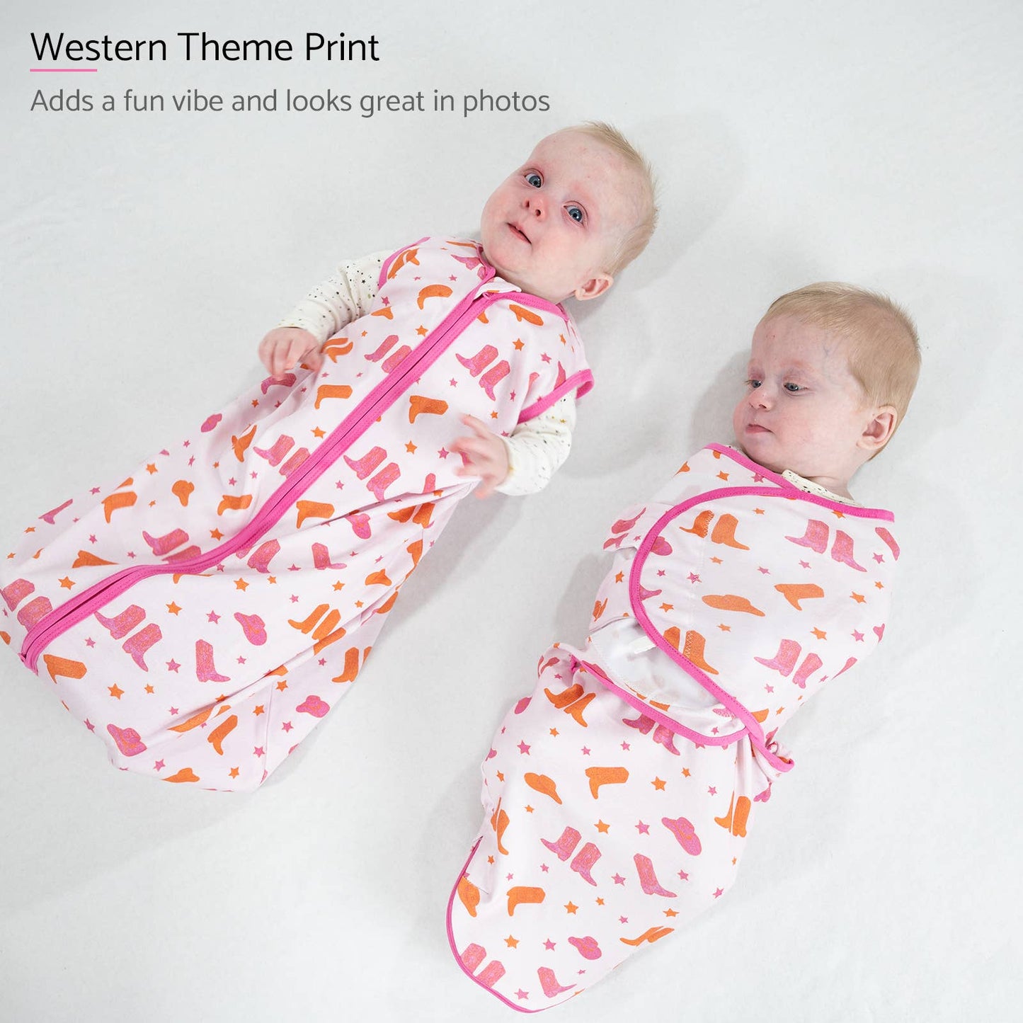 LollyBanks - Life is Better in Pink Boots Baby Girl Sleep Sack