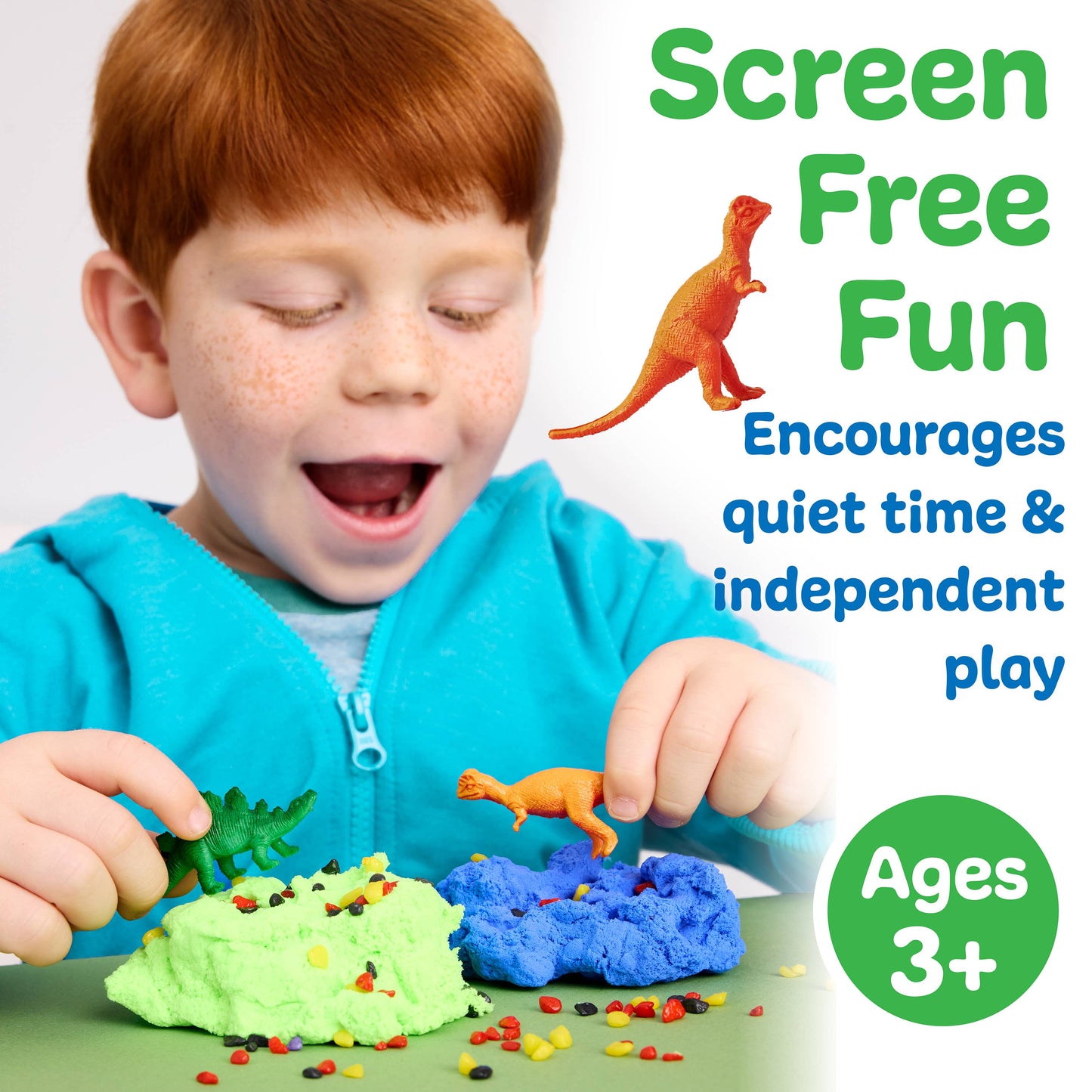 Faber-Castell / Creativity for Kids - Sensory Mini Play Kit Jar with Cloud Clay: Dinosaur Theme