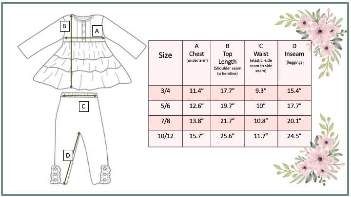 Adorable Sweetness - Girls Fall Blue Midnight Honey Ruffles 3 Tiered Pant Set