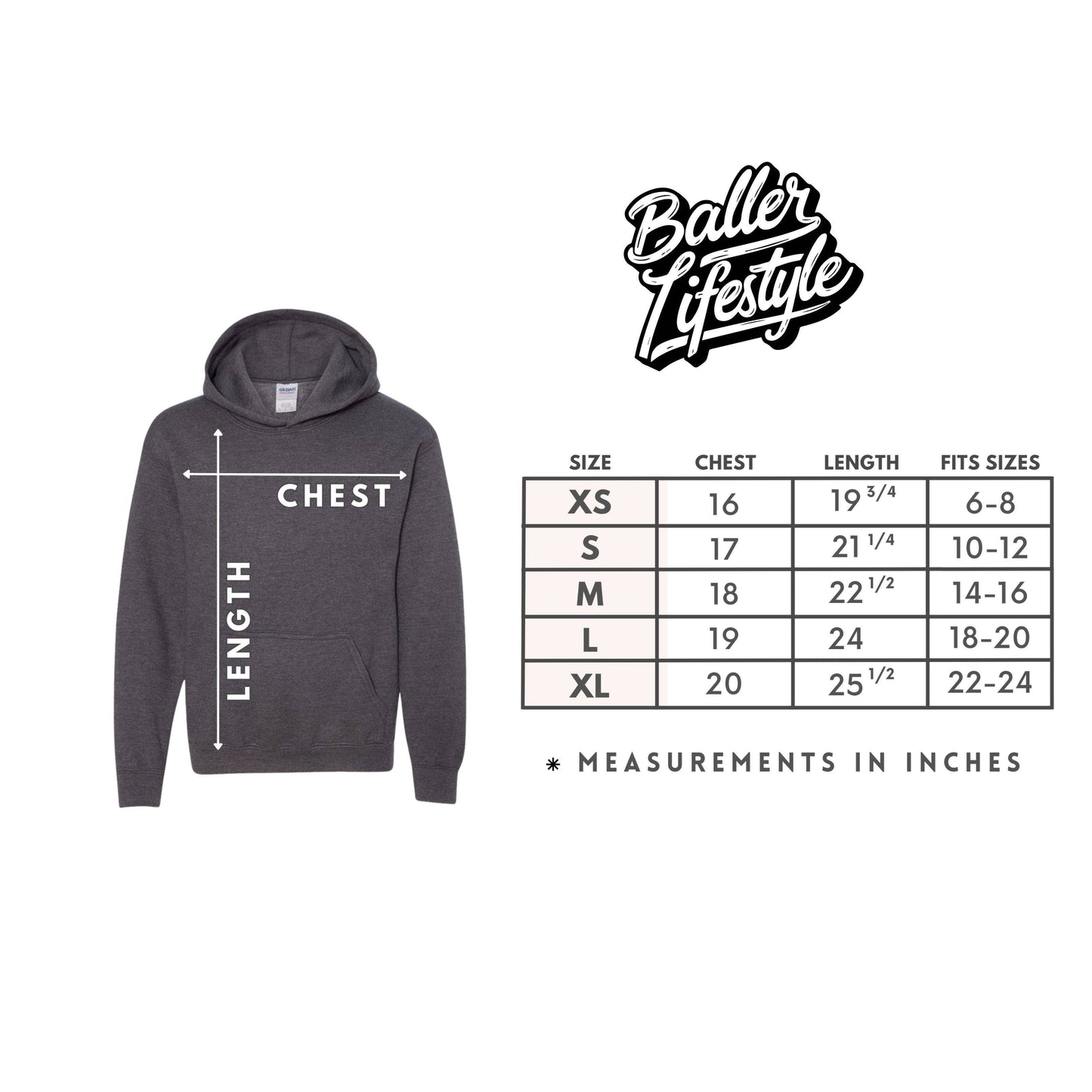 Baller Lifestyle - Youth Baseball Hoodie