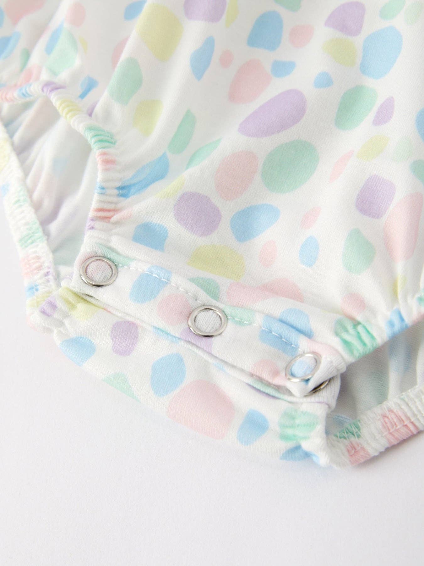 Rylee Faith Designs - Easter Smocking Embroidery Colorful Polka Dot Romper