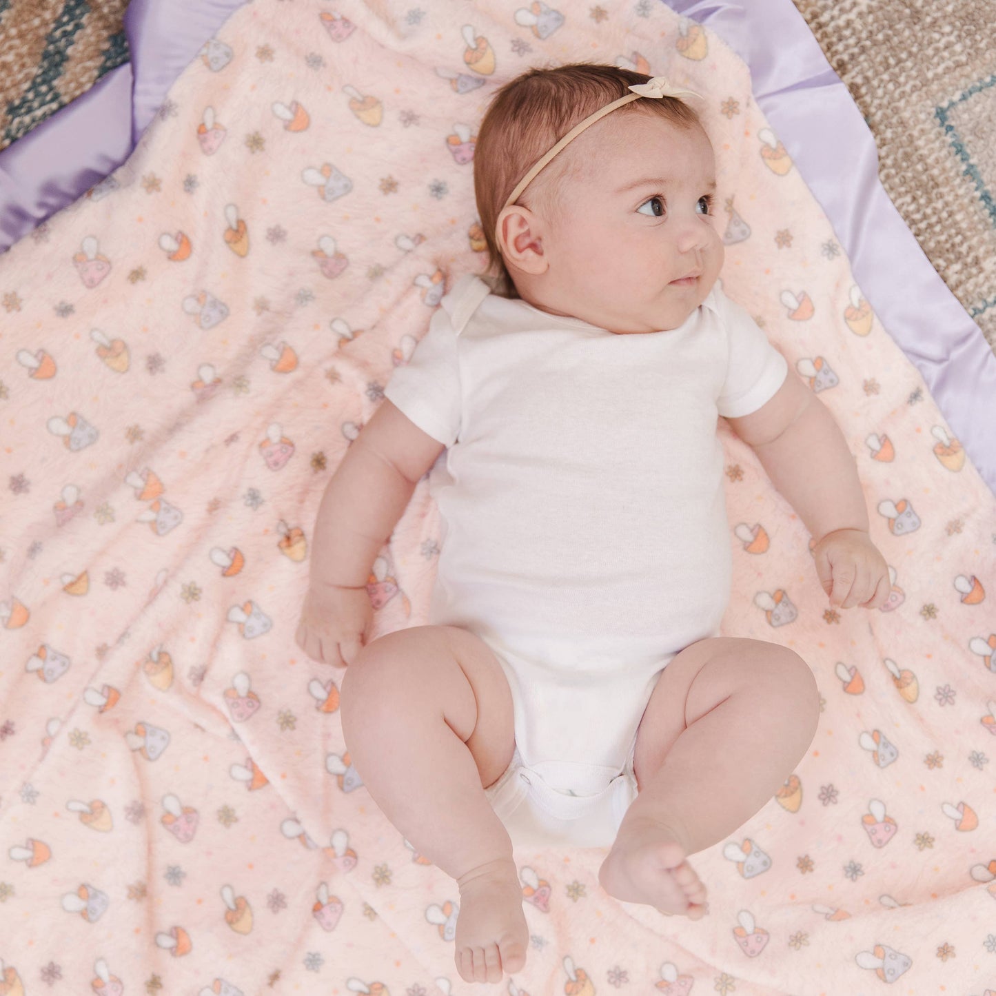 JuJuBe - Reversible Baby Blanket Mushy Love