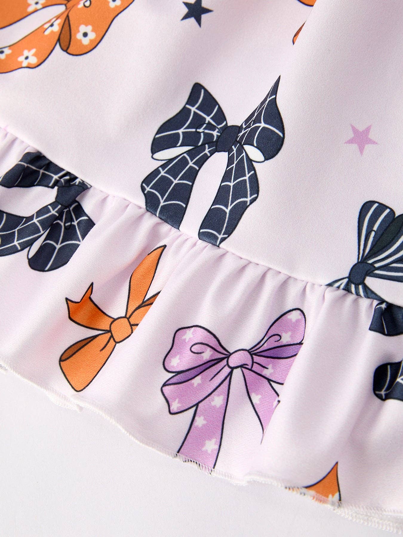 Rylee Faith Designs - Halloween Bow Print Cute Girls Dress