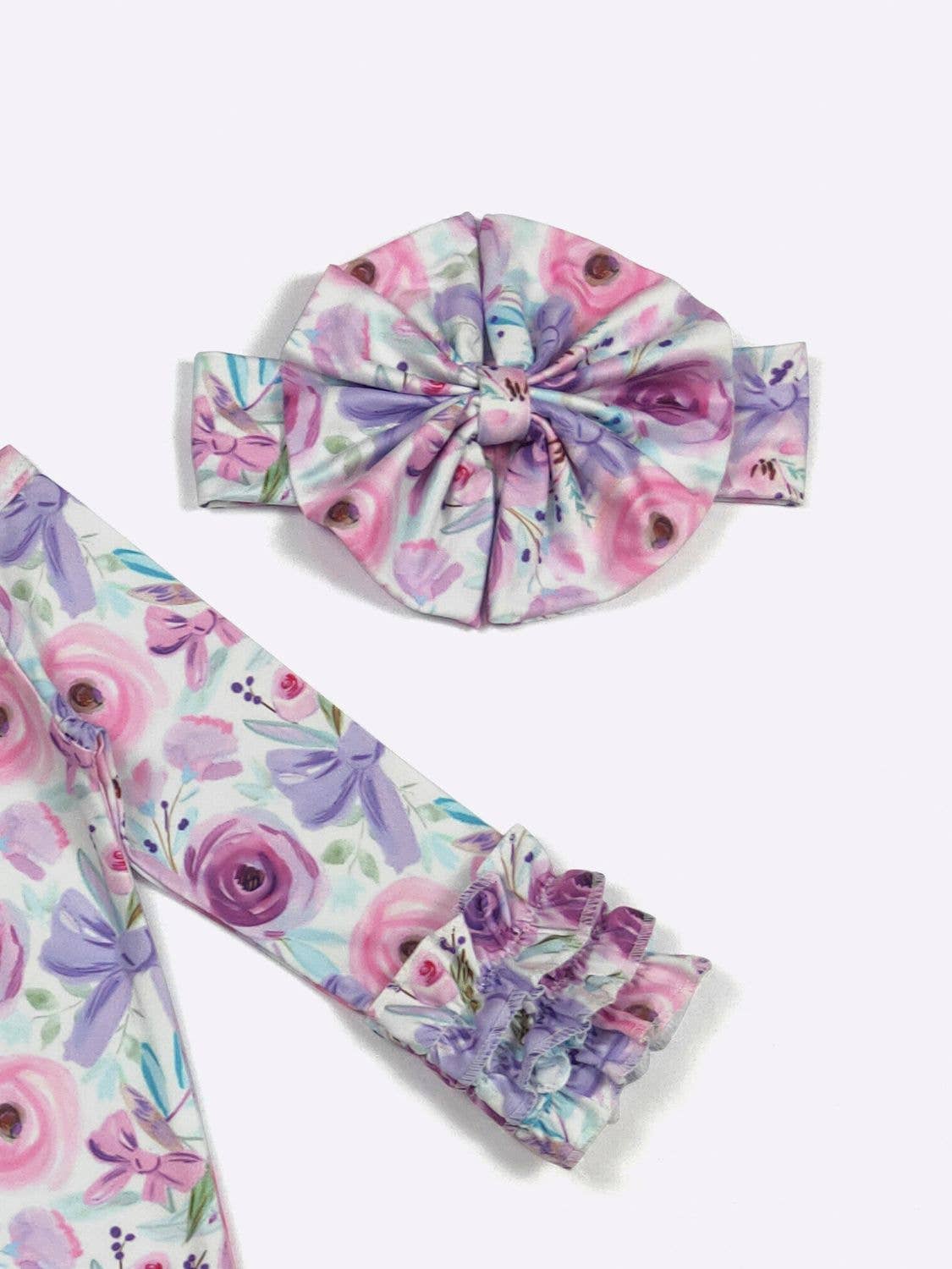 Clover Cottage - Rosette Coquette Baby Gown