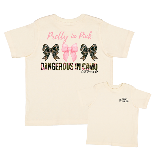 Wild Threads Co - Dangerous In Camo - Bows Tee