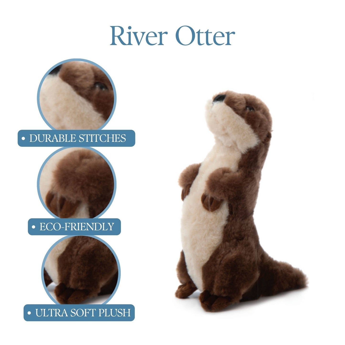 The Petting Zoo - 10" (25cm) Wild Onez River Otter Stuffed Animal