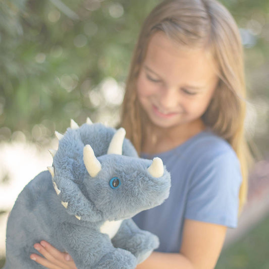 Teal Triceritops Plush Toy