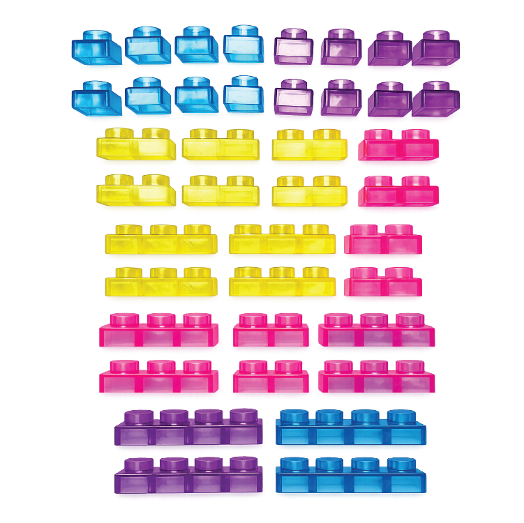 Novelty Brands - Fun Doh JUMBO Squish Blocks Building Sensory Toy - 6/Display