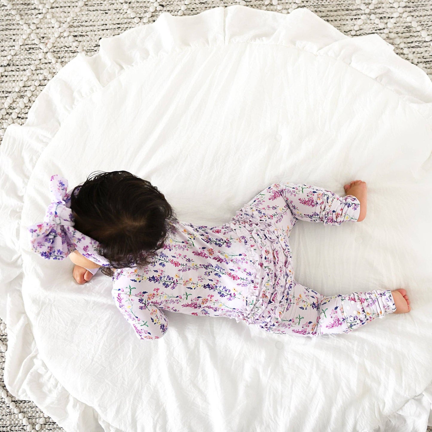 Avani RUFFLE ZIP Bamboo One Piece Floral Baby Clothing