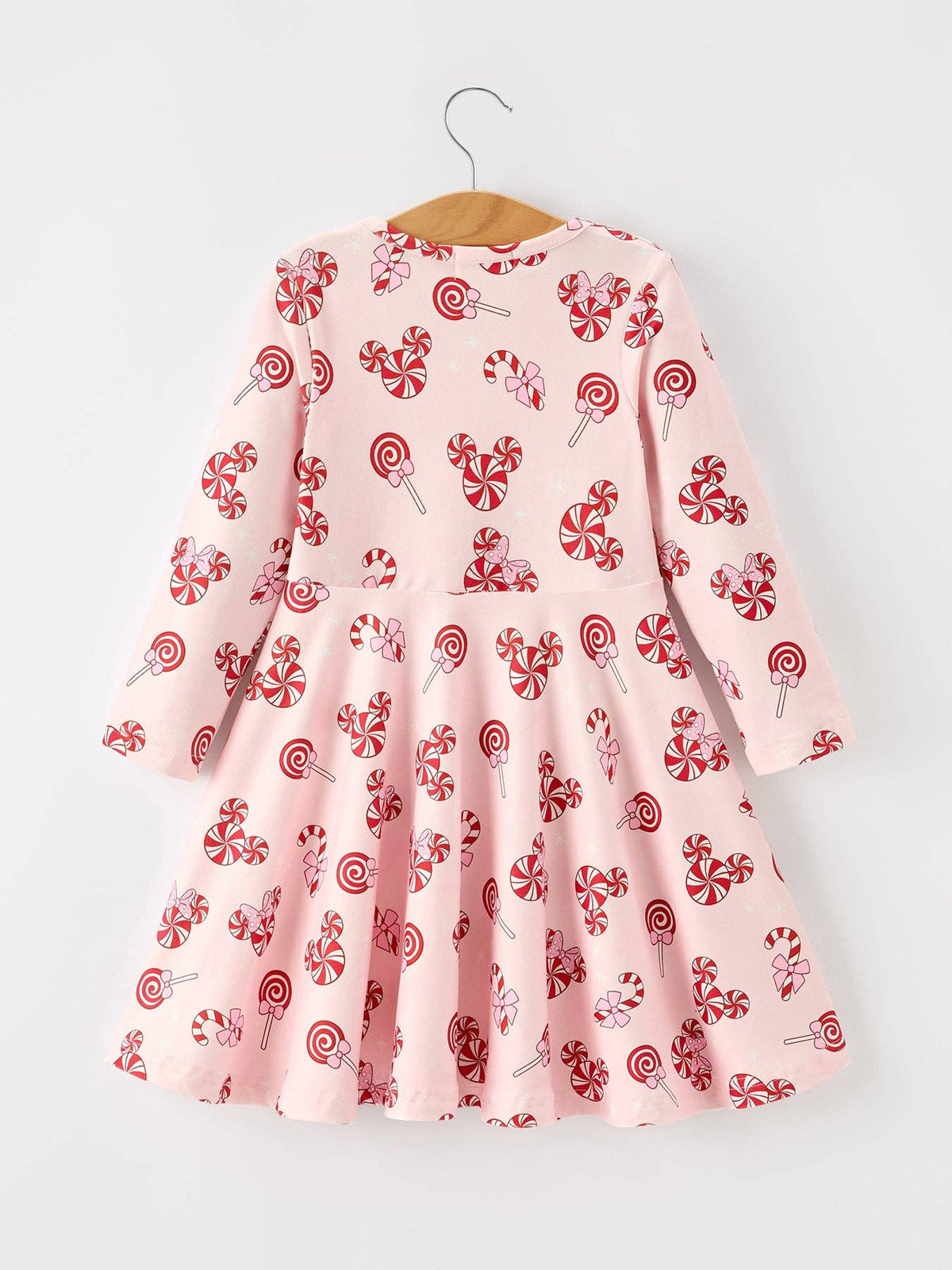 Christmas Peppermint Candy LS Twirl Dress