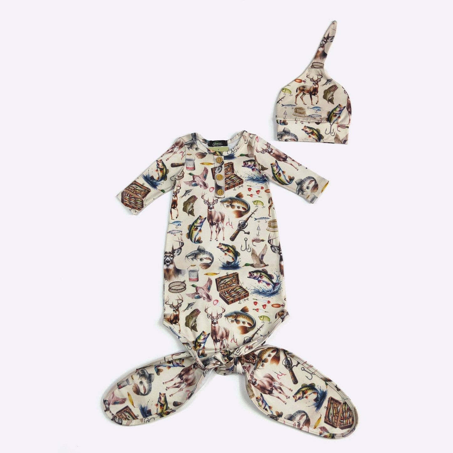 Hunt & Fish Baby Knotted Gown