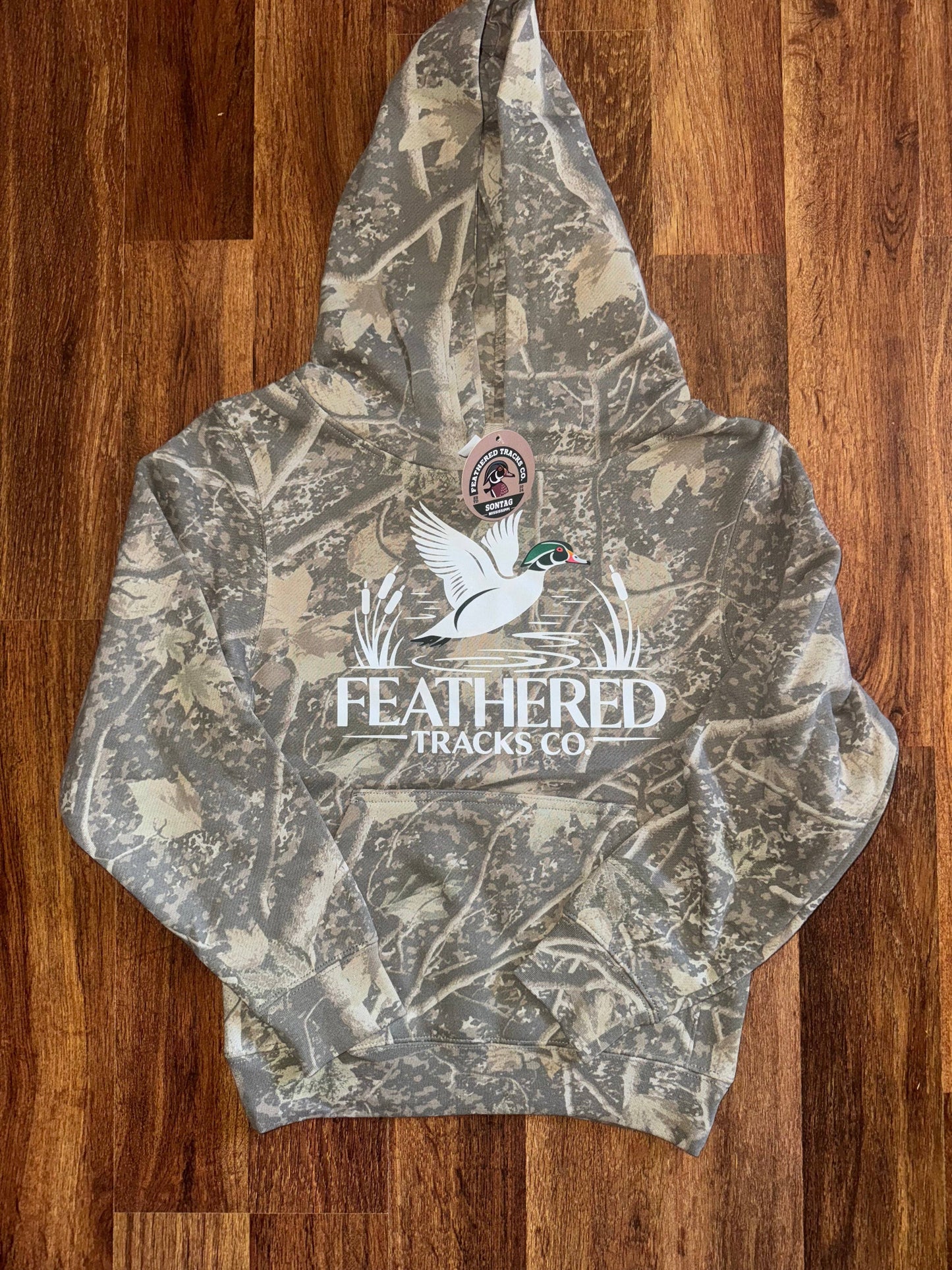 Feathered Tracks Co. - Heavyweight Camo Hoodie Youth DW