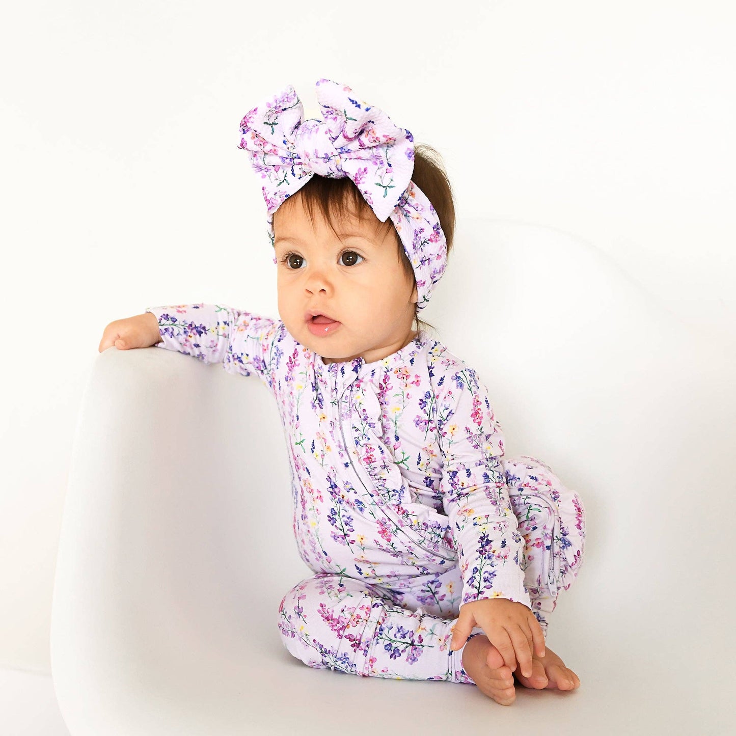 Avani RUFFLE ZIP Bamboo One Piece Floral Baby Clothing