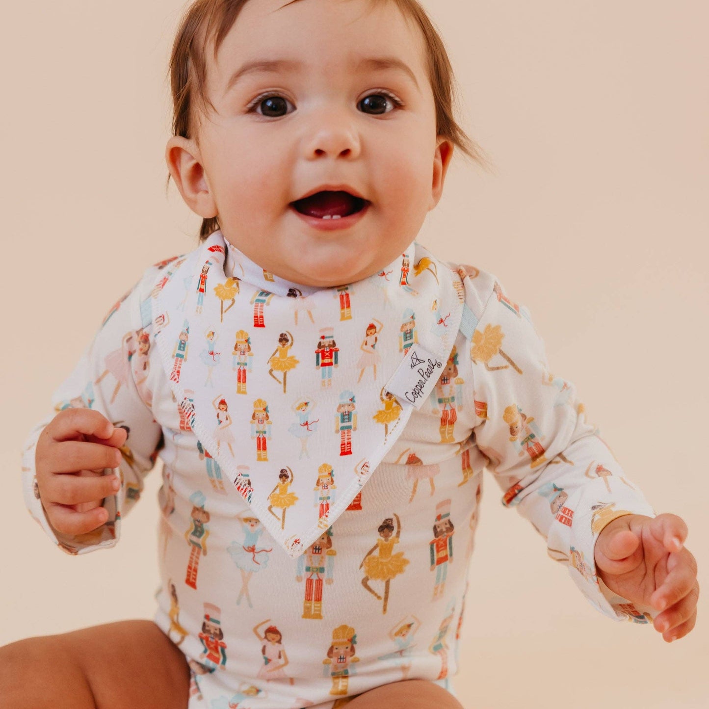 Copper Pearl - 4 Pack Baby Bandana Bibs - Juliet