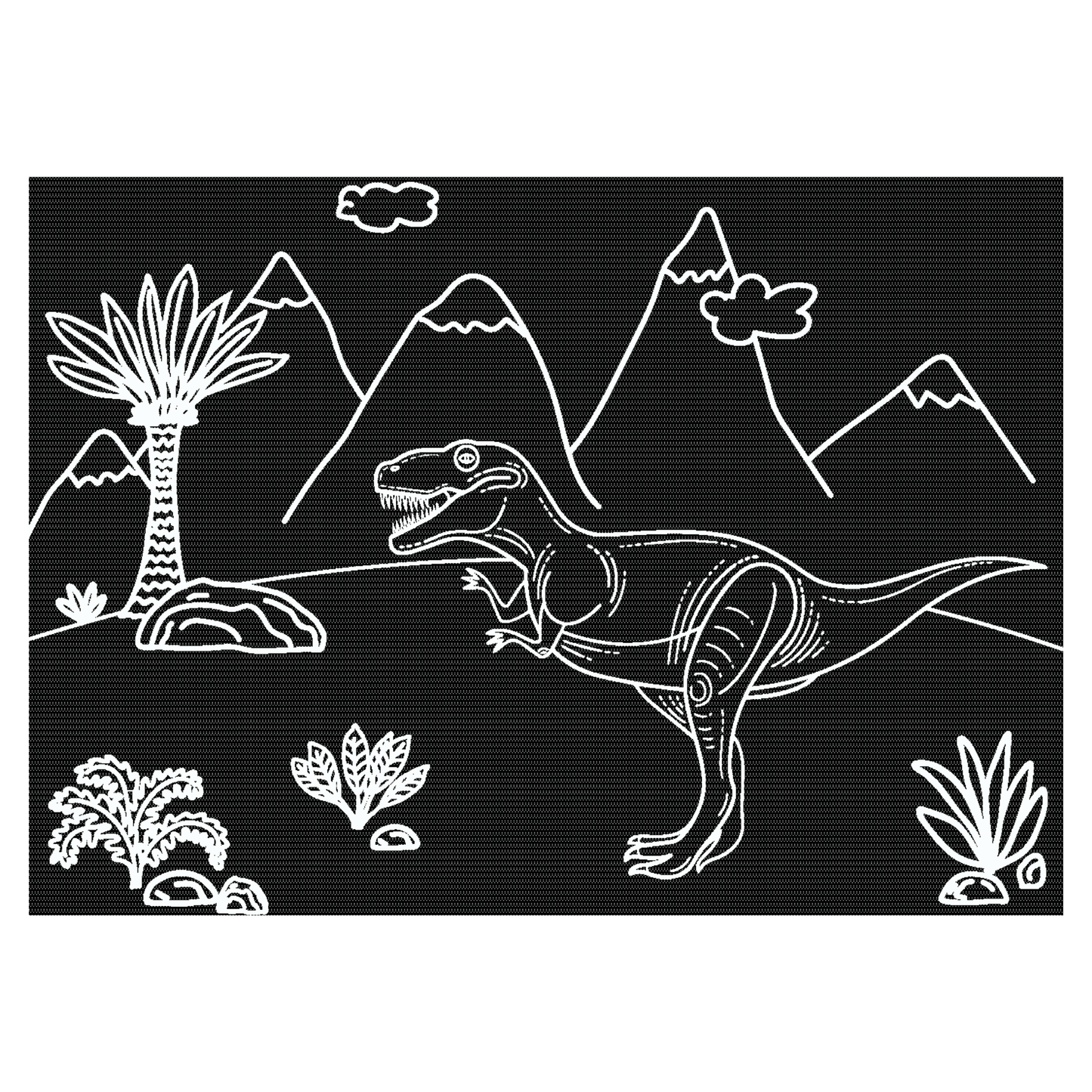 Imagination Starters - Reusable Coloring MiniMats Dino & Truck Kit