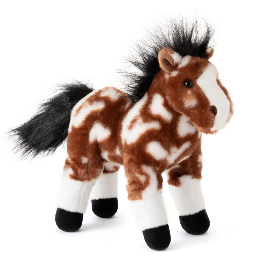 The Petting Zoo - 12" (30cm) Standing Horse Painted / Pinto Farm/Barnyard Animal