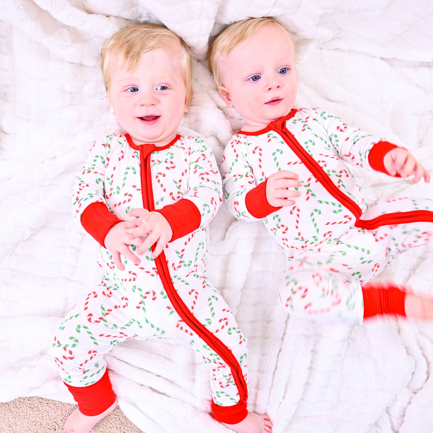 LollyBanks - Candy Cane Christmas Holiday Baby Bamboo Pajamas