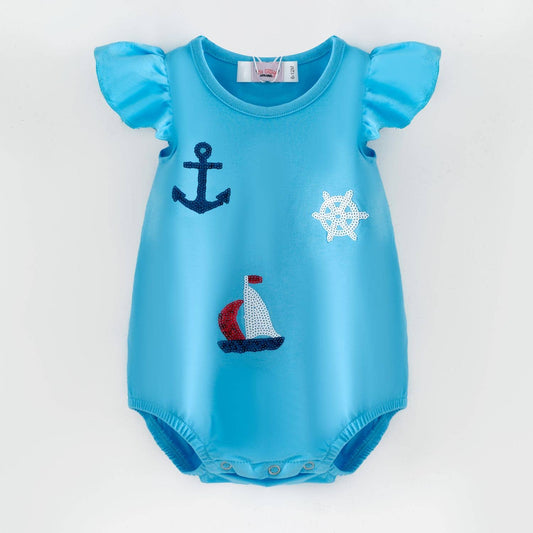 Ahoy Sequin Baby Romper