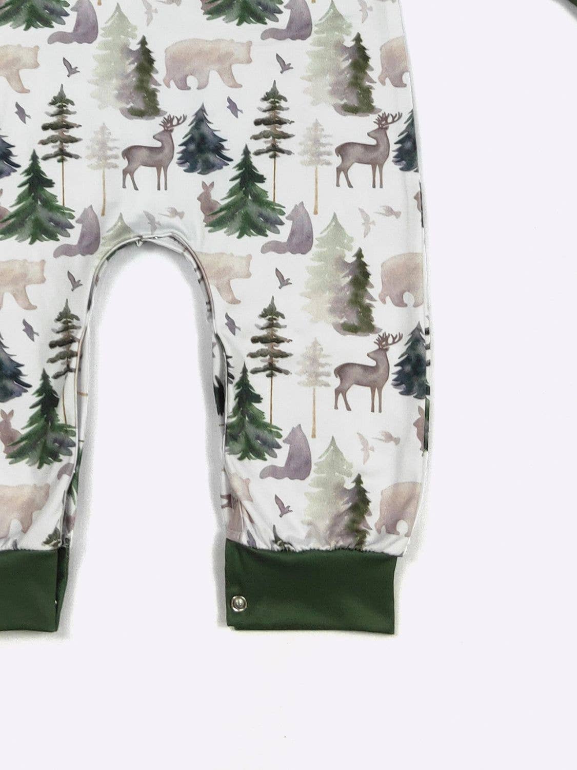 Clover Cottage - LS Forest Emerald Boy Romper LS