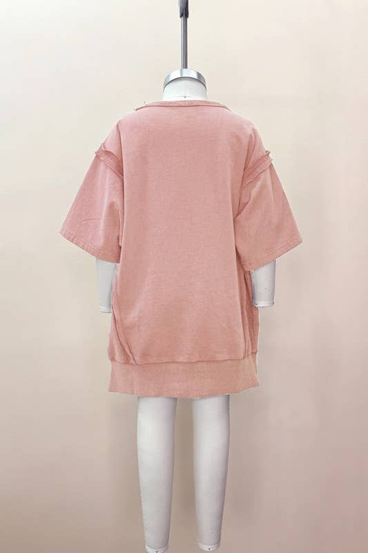 Kids Washed Knit Terry Mini Dress